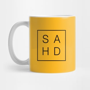 Stay-At-Home Dad (Square), Black Text Mug